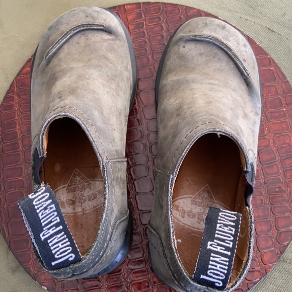 RARE John Fluevog Nature Angels Slip On Suede Leather (Fluevog 6) Women's 7.5 - Picture 7 of 15